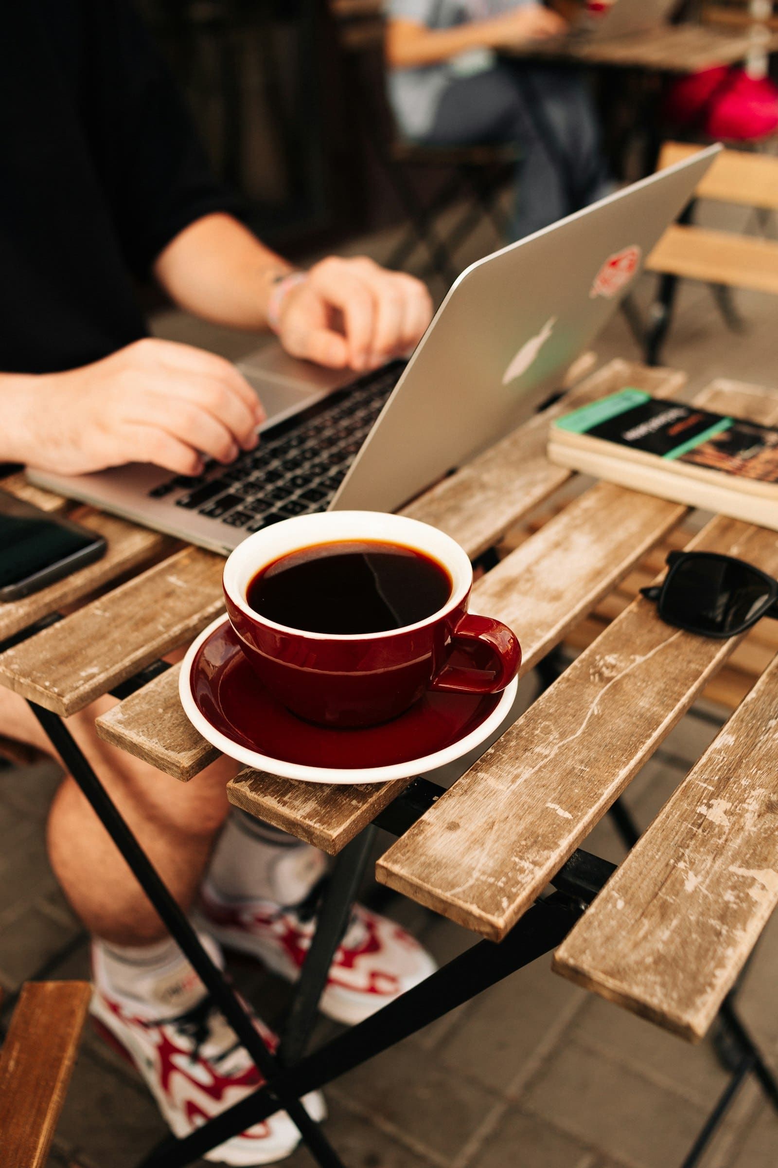 A peaceful coffee shop scene perfect for working with ambient sound