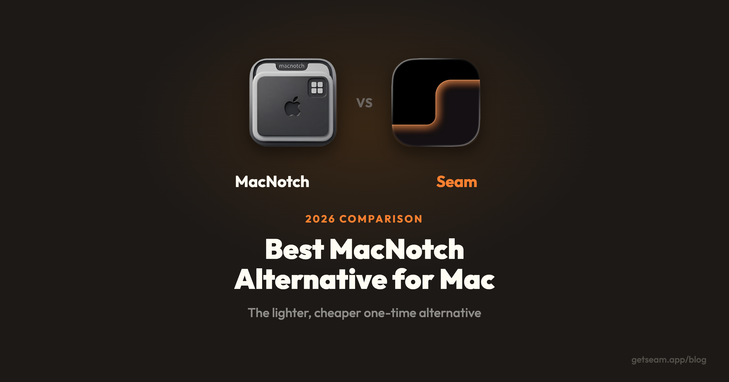 Seam as a MacNotch alternative for the MacBook notch