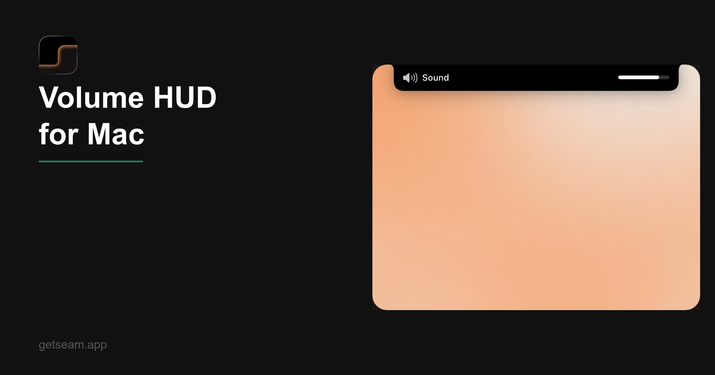 Volume HUD for Mac: Elegant Indicator in Your Notch | seam